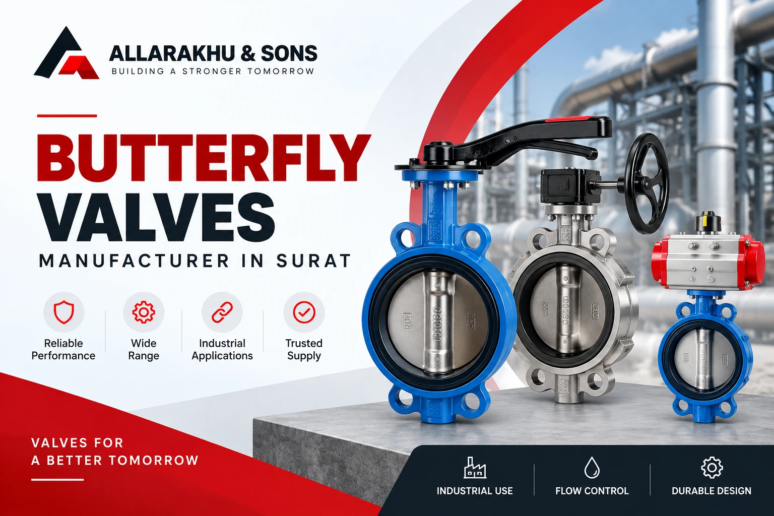 Butterfly valves manufacturer in Surat for industrial flow control
