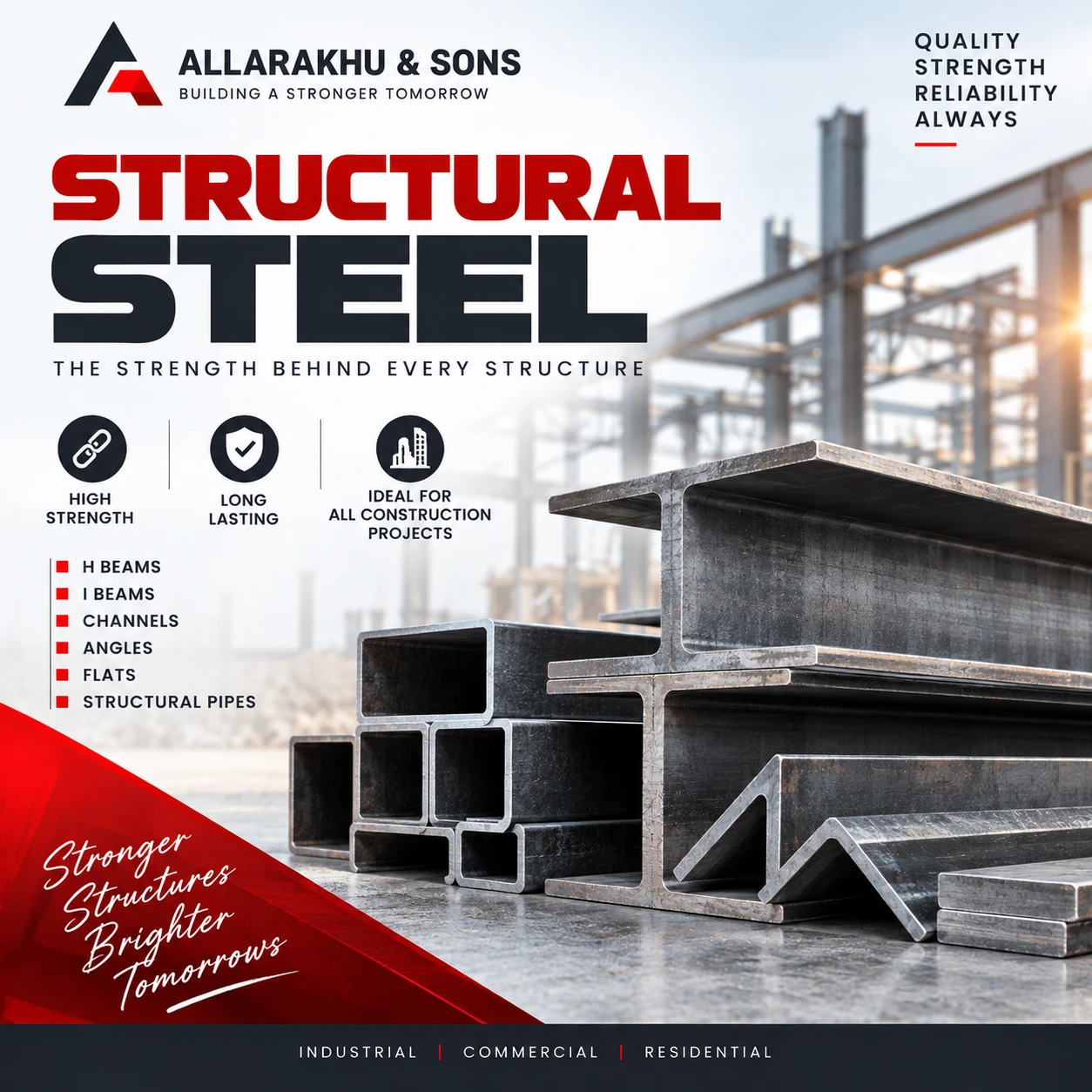 Structural Steel Supplier in Surat - Allarakhu and Sons